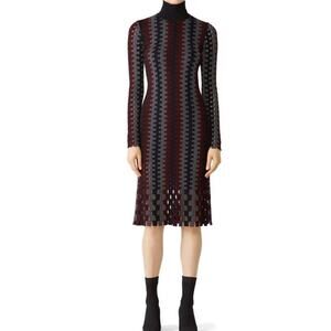 Diane von Furstenberg Turtleneck Knit Midi Dress